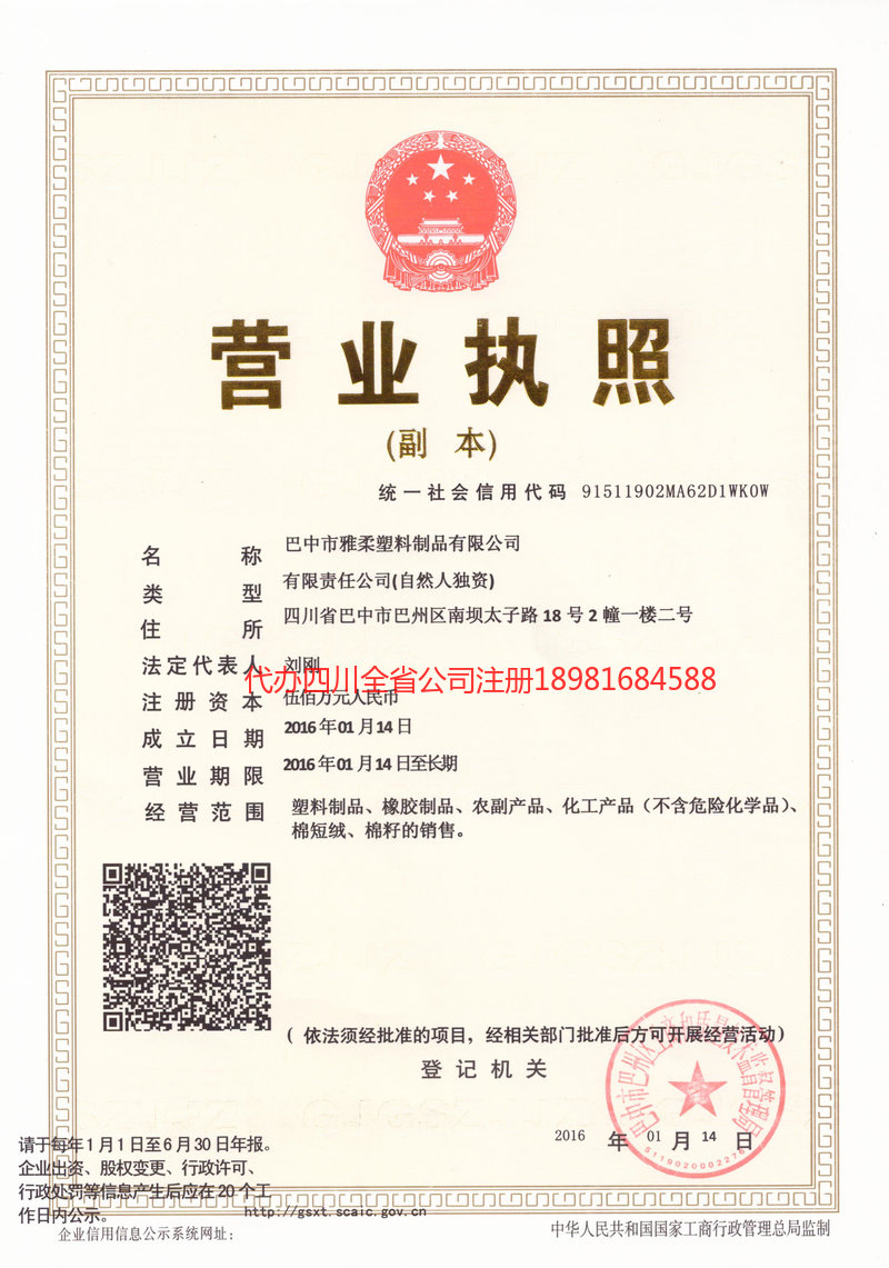 双辽双辽雅柔塑料制品有限公司